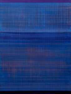 Variaciones sobre el horizonte. Noche de julio. Acrílico/tela. 130×97 cm.