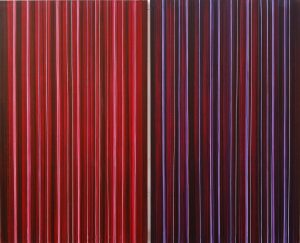 CATEDRAL IV. Acrílico sobre tela. Dos piezas de 146×89 cm.