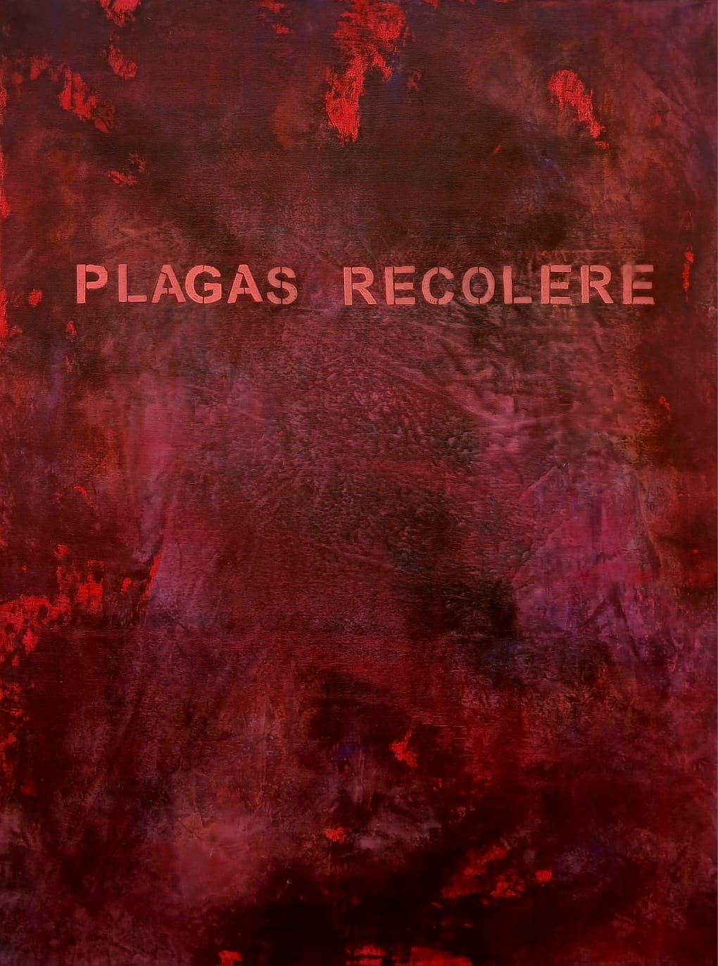 STABAT MATER. Plagas recolere (recuerda tus heridas). Acrílico/tela. 130×97 cm.