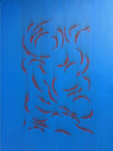 SILEANT ZEPHYRI. Acrílico y acuarela sobre papel. 76×54 cm.