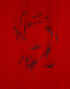 SILEANT ZEPHYRI. Acrílico y acuarela sobre papel. 76×54 cm.