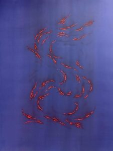 SILEANT ZEPHYRI. Acrílico y acuarela sobre papel. 76×54 cm.